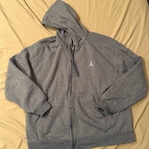 Nike Jordan men’s xl grey full zippered hooded sweatshirt xl.